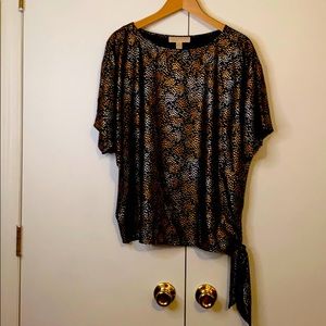 Michael Kors Short sleeve, Starry top with tie